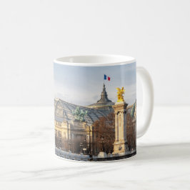 Caneca De Café Pont Alexandre III e Grand Palais à ouro hora