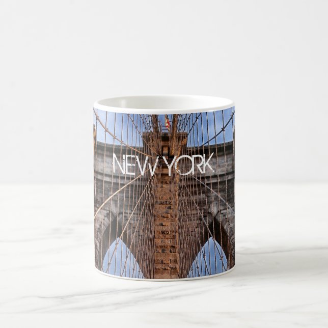Caneca De Café Ponte Brooklyn, Nova Iorque de café de dois tons (Centro)