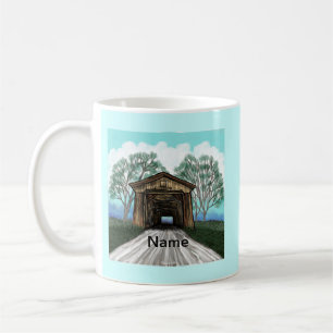 Caneca De Café Ponte coberta por primavera