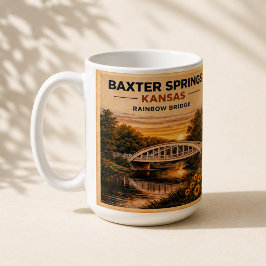 Caneca De Café Ponte da Rota 66 Rainbow Baxter Springs Lembrança