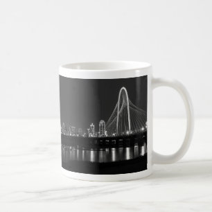 Caneca De Café Ponte Dallas Exibir Mug de Café em Escala de Cinz