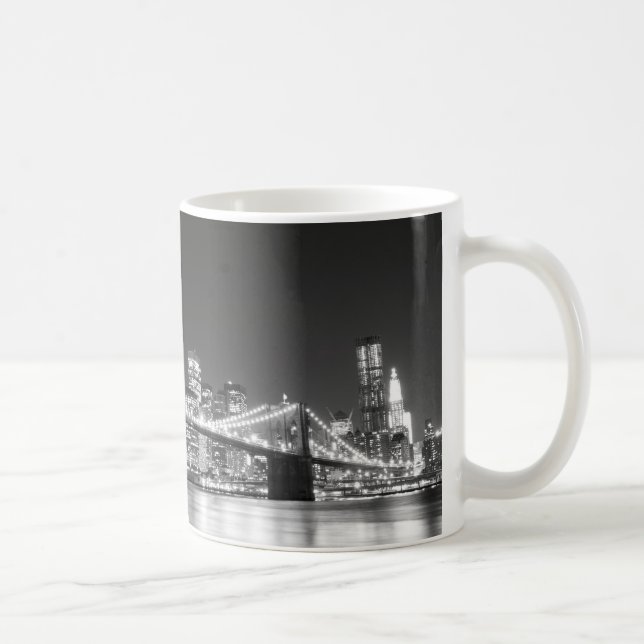 Caneca De Café Ponte de Brooklyn e skyline de Manhattan (Direita)