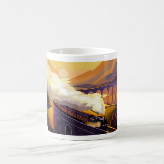 Caneca De Café Ponte de trem a vapor na Escócia.