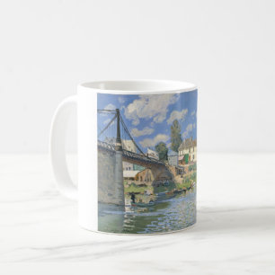 Caneca De Café Ponte de Villeneu por Sisley Impressionista Paint