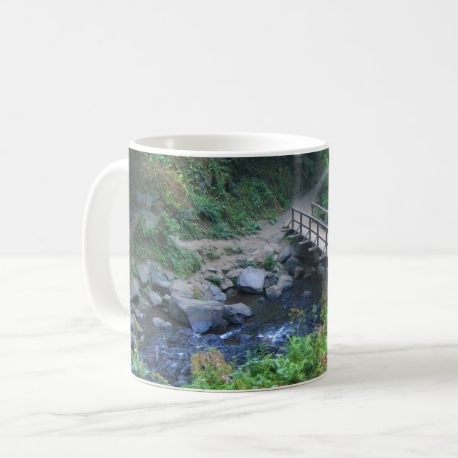 Caneca De Café Ponte em Latourell Falls, Oregon (Frente Esquerda)