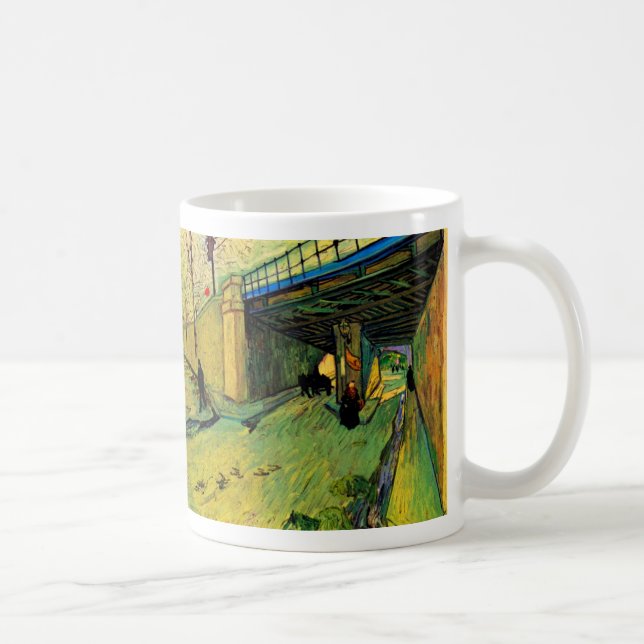 Caneca De Café Ponte ferroviária sobre Montmajour por Vincent van (Direita)