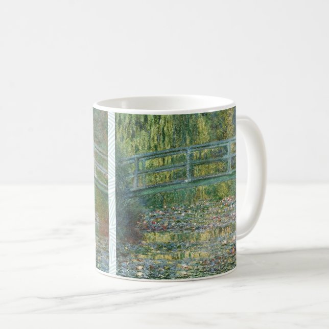 Caneca De Café Ponte Japonesa de Claude Monet Arte da Ninféia (Frente Esquerda)