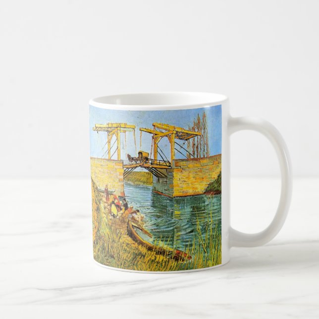 Caneca De Café Ponte Langlois em Arles por Vincent van Gogh (Direita)