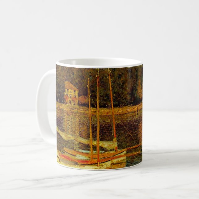 Caneca De Café Ponte no Argenteuil por Claude Monet (Frente Esquerda)