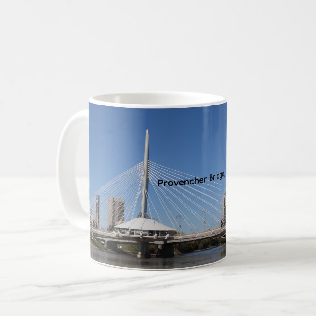 Caneca De Café Ponte Provencher de Winnipeg (Frente Esquerda)