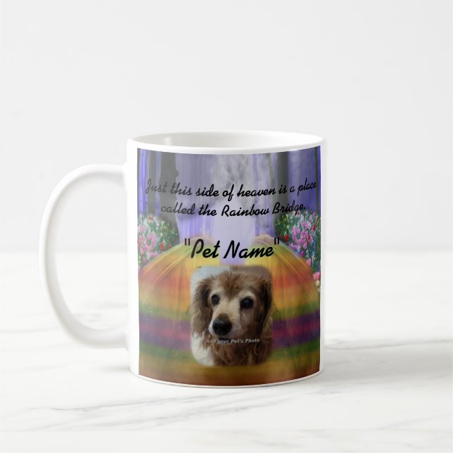 Caneca De Café Ponte Rainbow Memória Memória Memória Pet Memória  (Esquerda)