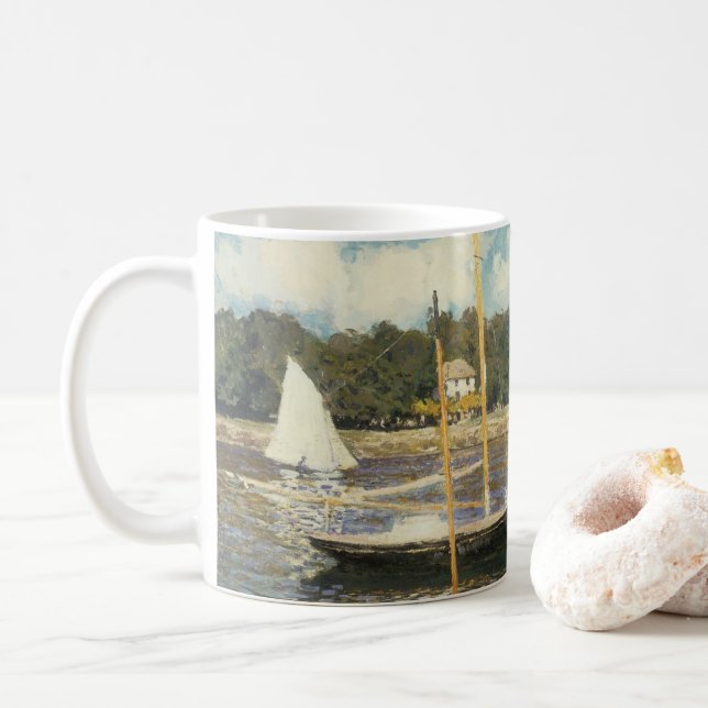 Caneca De Café Ponte Rodoviária na Argentina por Claude Monet (Com Donut)