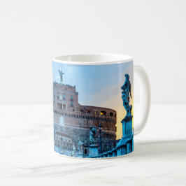 Caneca De Café Ponte Sant'Angelo ao amanhecer - Roma Itália