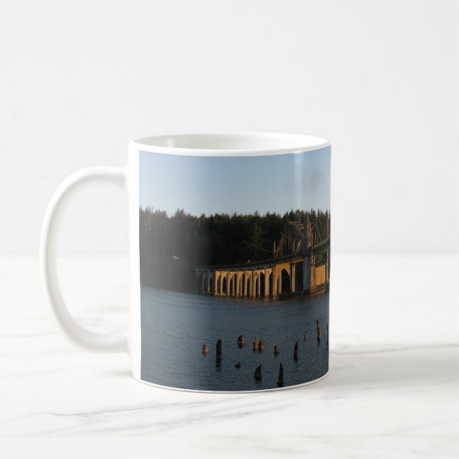 Caneca De Café Ponte Siuslaw River em Florença, Oregon (Esquerda)