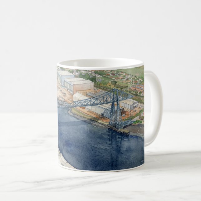 Caneca De Café Ponte Transportadora de Middlesborough (Frente Esquerda)