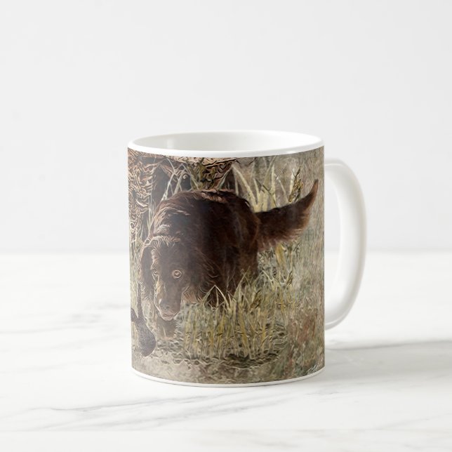 Caneca De Café Ponteiro Longhaired Alemão (Frente Esquerda)