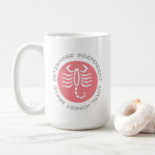 Caneca De Café Ponteiro Rosa Traços Sinal Zodiac Star Coffee Mug