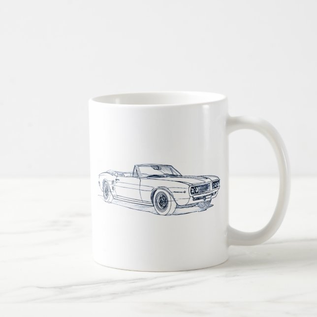 Caneca De Café Pontiac Firebird 1968 conversível (Direita)