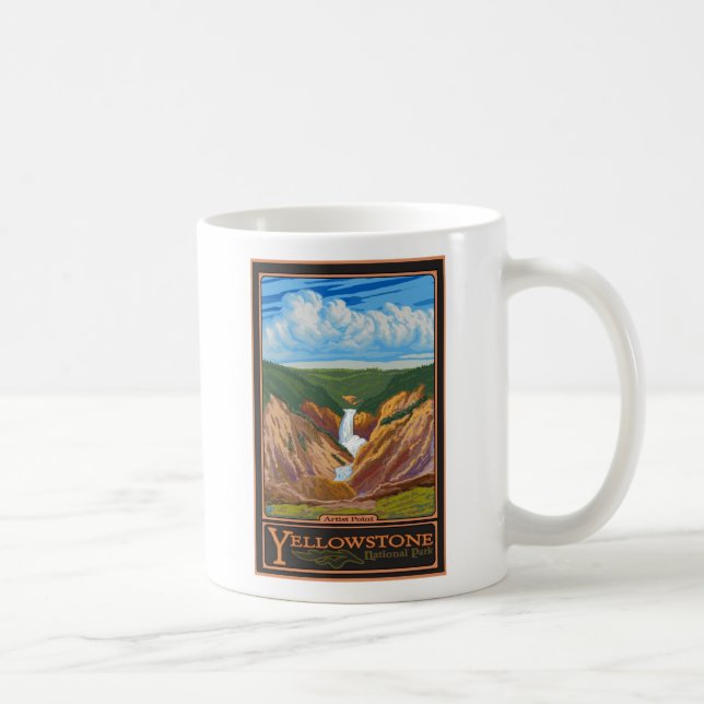 Caneca De Café Ponto Artista - Parque Yellowstone Nat'l (Direita)