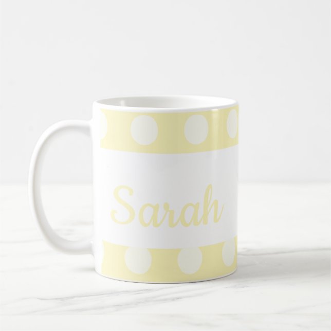 Caneca De Café Ponto Poka Amarelo  (Esquerda)