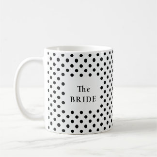 Caneca De Café Ponto Preto e Branco A NOIVA
