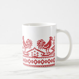 Caneca De Café Ponto transversal do Red Rooster