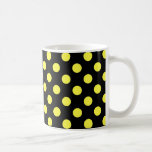 Caneca De Café Pontos amarelos em fundo preto<br><div class="desc">Pontos amarelos em fundo preto</div>