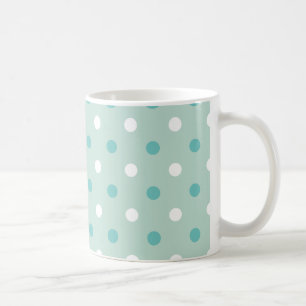 Caneca De Café Pontos azuis verdes da Casa da Moeda