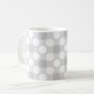 Caneca De Café Pontos bolha cinza claro fashion