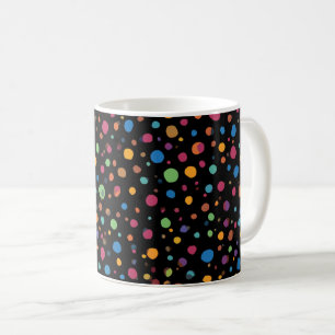 Caneca De Café Pontos Coloridos Brilhantes