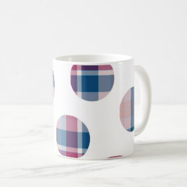 Caneca De Café Pontos de Bolinhas Xadrez