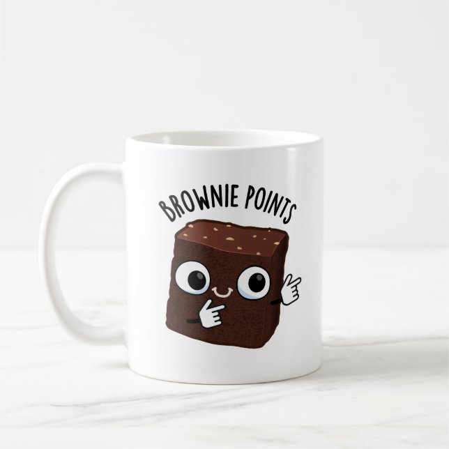 Caneca De Café Pontos de Brownie Piada de Lanche Divertida  (Esquerda)