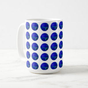 Caneca De Café Pontos de estratégia: Tigres de Bolinhas Azuis