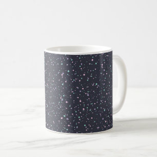 Caneca De Café Pontos de pintura de pastel esplendor à meia-noit