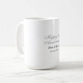 Caneca De Café Pontos de PRATA brilhantes feliz 20º aniversário d