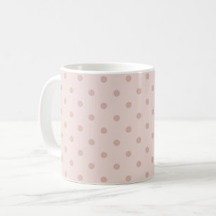 Caneca De Café Pontos de Rosa Rosa