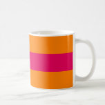 Caneca De Café Pontos e listras para sempre rosa quente e laranja<br><div class="desc">Esta caneca vibrante, chique é parte de nossos "pontos e listras gráficos para sempre" coleção e é cor coordenada para ser misturado e combinado facilmente também com nossa coleção dos sonhos de Chevron. Aumente seu décor do ajuste da mesa com este design listrado dramàtica à moda que pode ser usado...</div>