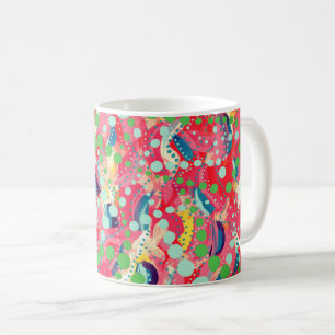 Caneca De Café Pontos felizes e Formas Reproduzíveis Arte Origina