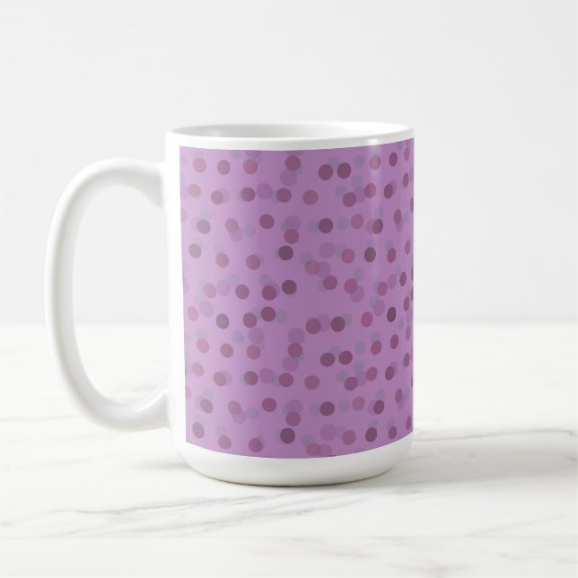 Caneca De Café Pontos Lilás, Roxos e Violeta (Esquerda)