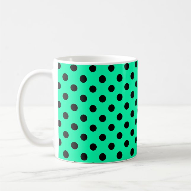 Caneca De Café Pontos Polka - Ponto Preto (Esquerda)