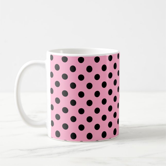Caneca De Café Pontos Polka - Ponto Preto  (Esquerda)