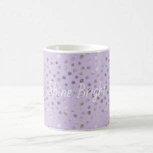 Caneca De Café Pontos Prateados Brisa de Lavanda
