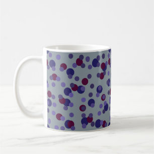 Caneca De Café Pontos Roxos, Violeta e de Frutas Vermelhas