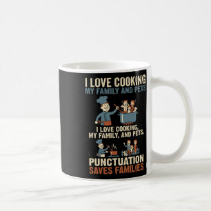 Caneca De Café Pontuação Gramatical Divertida Salva Famílias Ingl