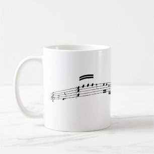 Caneca De Café Pontuação Musical