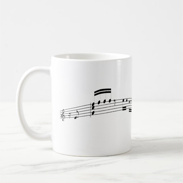 Caneca De Café Pontuação Musical (Esquerda)