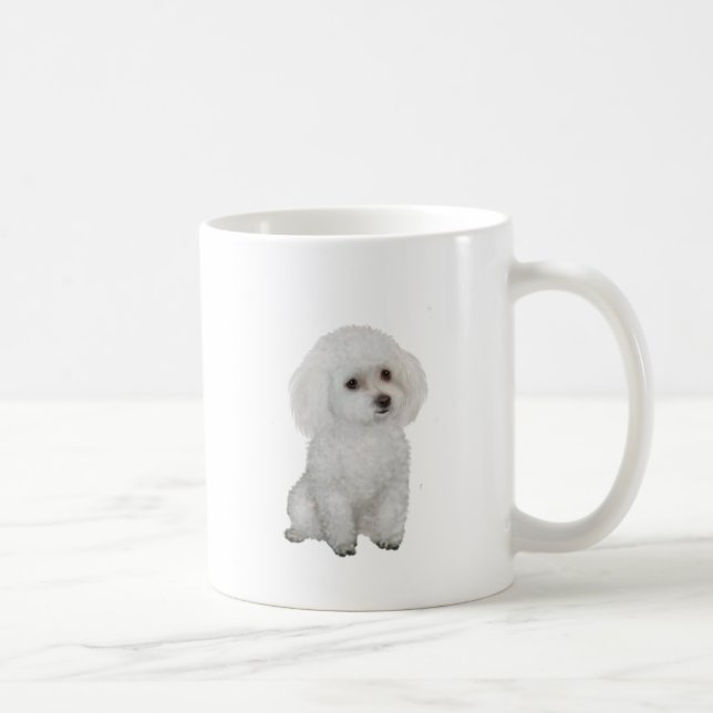 Caneca De Café Poodle - branco 1 (Direita)