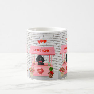 Caneca De Café Poodle Dia dos Namorados Cabine de Beijo