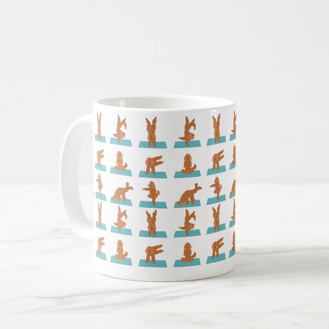 Caneca De Café Poodle, Doodle (Frente Esquerda)