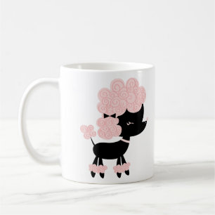 Caneca De Café Poodle Francês de Desenho Animado